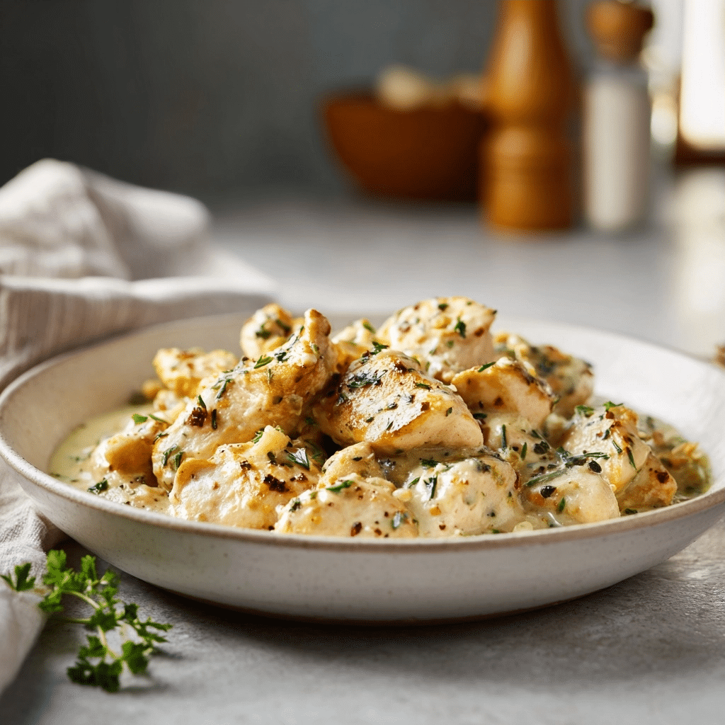 Creamy Garlic Chicken Skillet Recipe