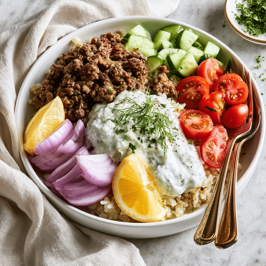 Healthy Greek Ground Beef Bowl with Tzatziki: The Perfect Meal Prep 5 image 1781574684014
