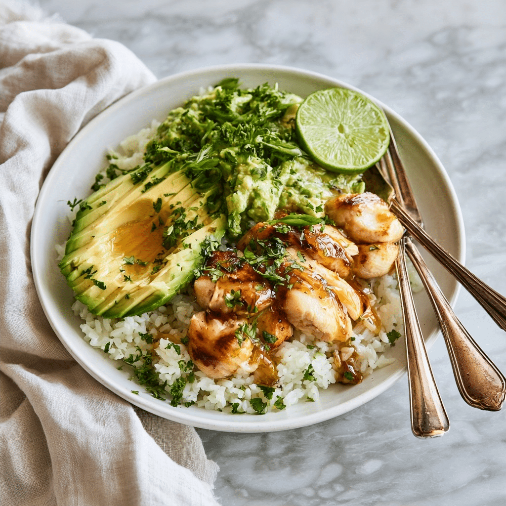Healthy Honey Lime Chicken & Avocado Rice Bowl: Perfect Meal Prep 5 image 1781661124228