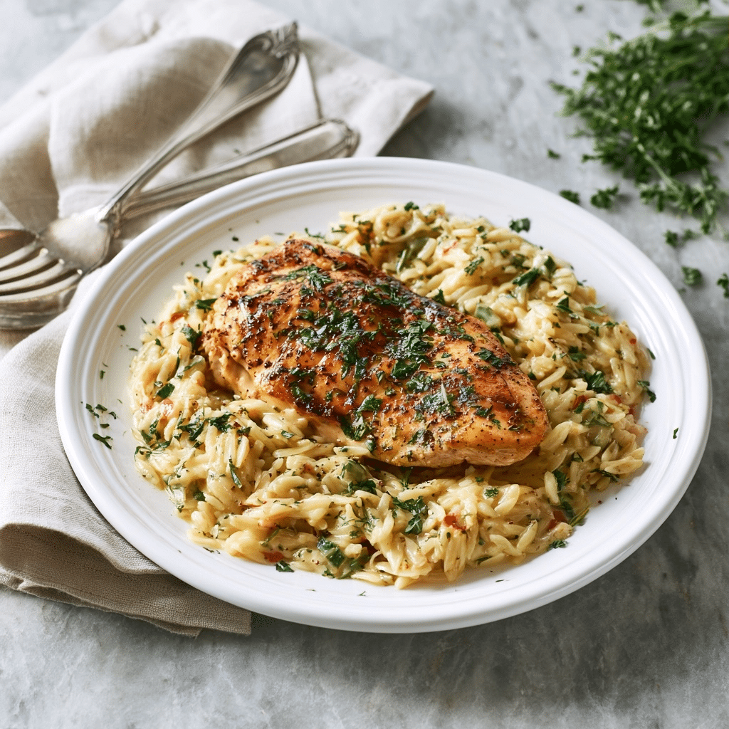 Quick Healthy One-Pan Chicken Orzo 4 image 1781663286515