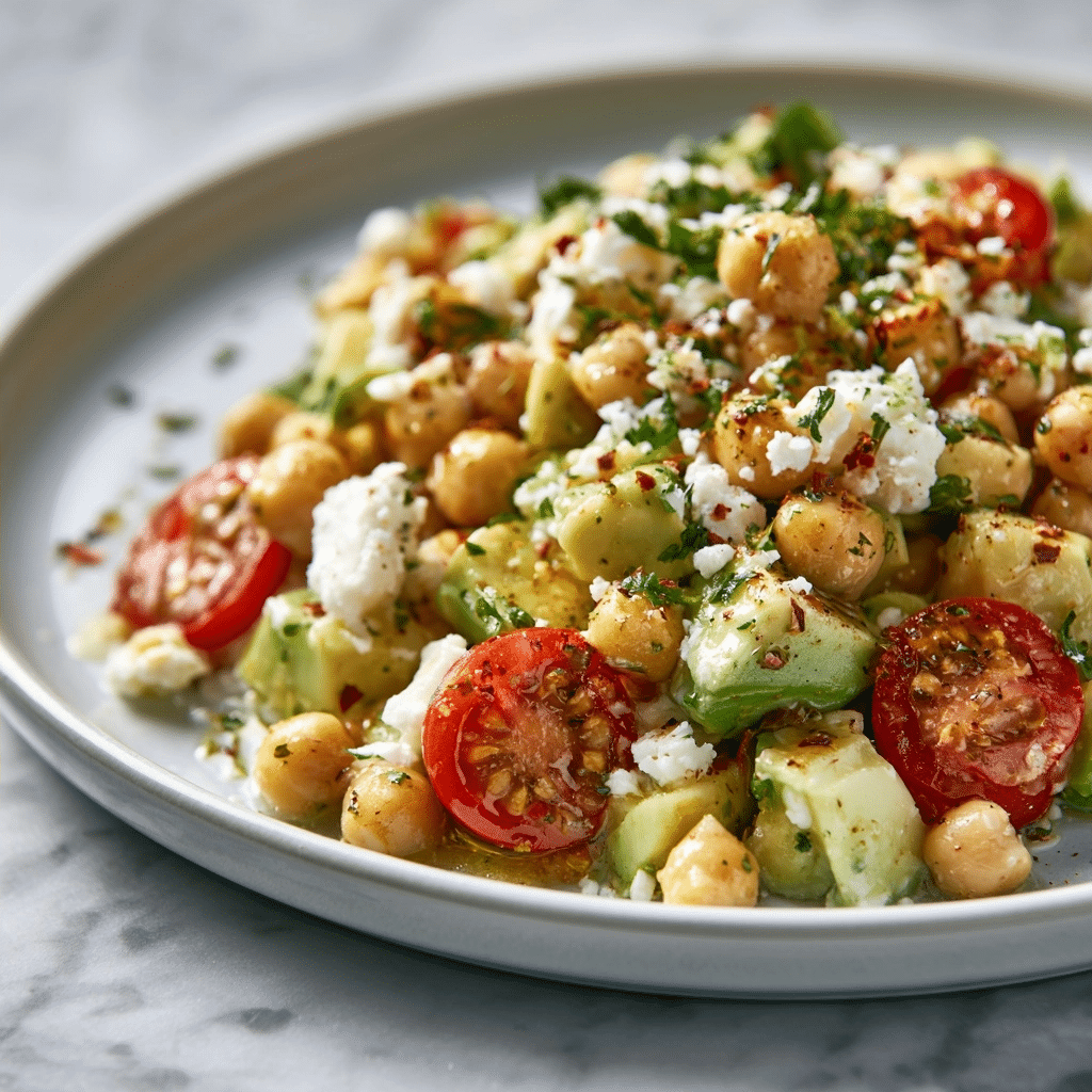 Healthy Chickpea Feta Avocado Salad: Perfect Meal Prep Recipe 4 Healthy Chickpea Feta Avocado Salad: Perfect Meal Prep Recipe