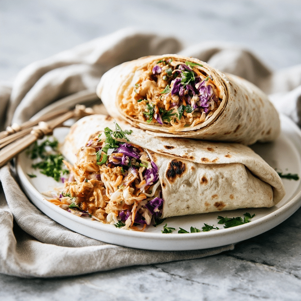 Thai Chicken Wrap with Crunchy Asian Slaw 2 image 1781818355002