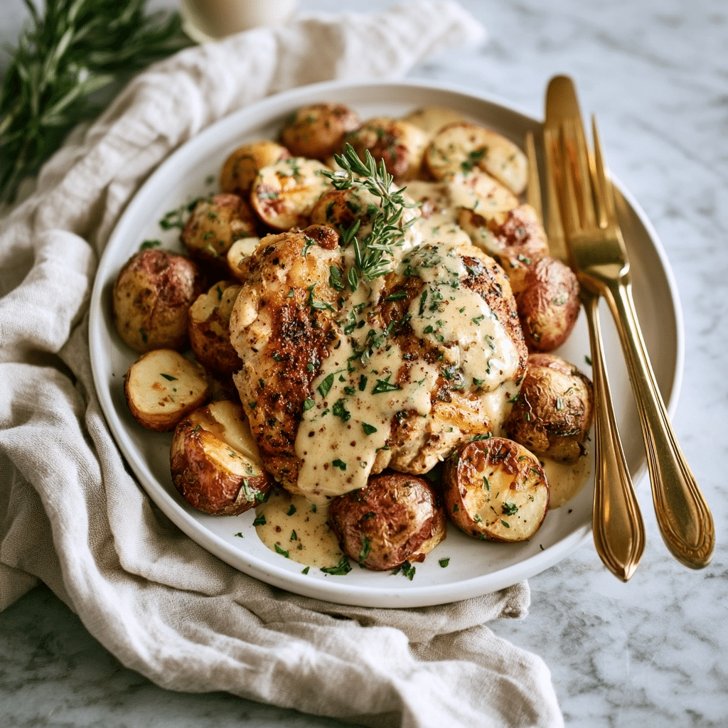 Creamy Chicken and Potatoes with Dijon Cream Sauce: The Perfect One-Pan Dinner 5 image 1781818405358