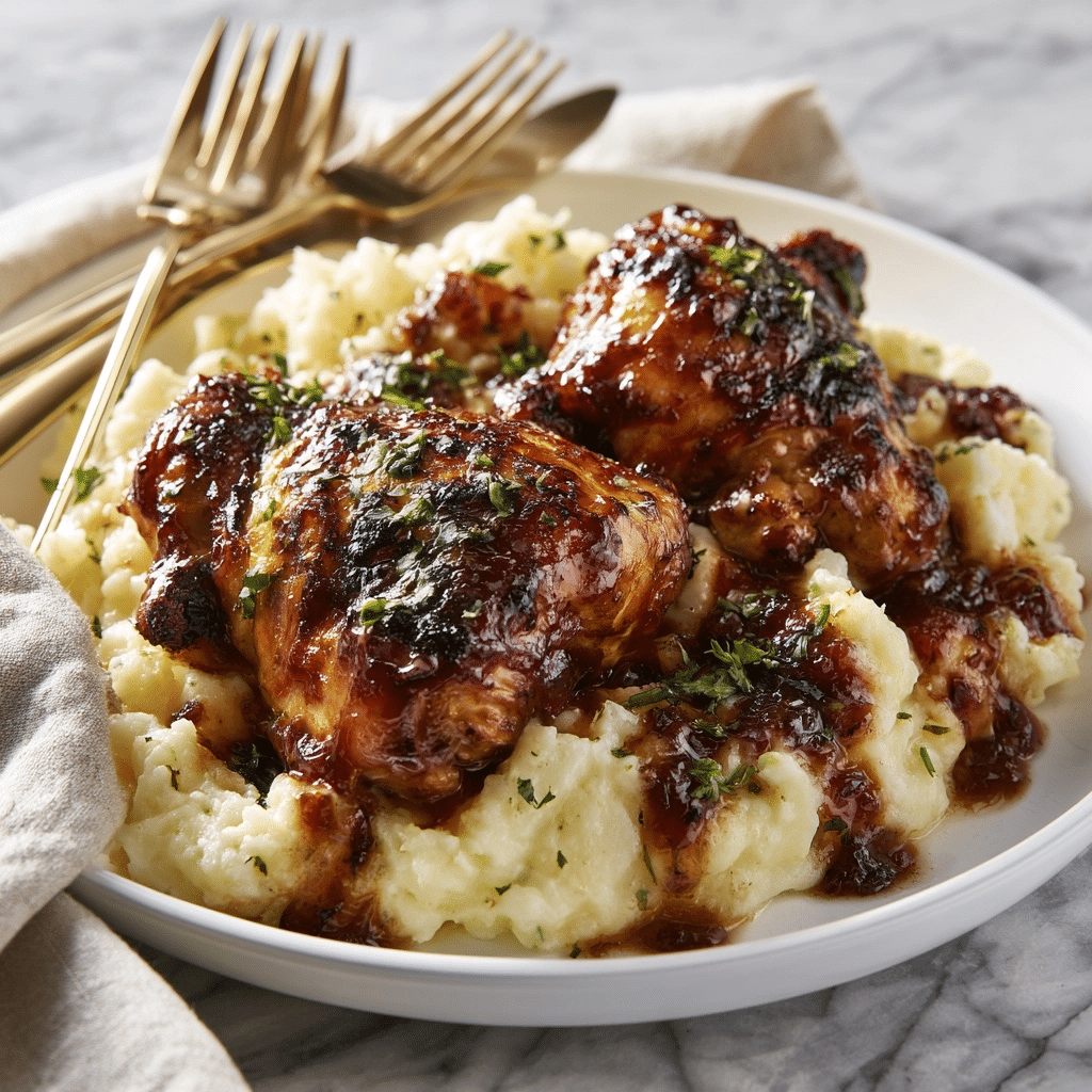 Honey BBQ Chicken with Creamy Garlic Parmesan Potatoes 5 image 1781818483314