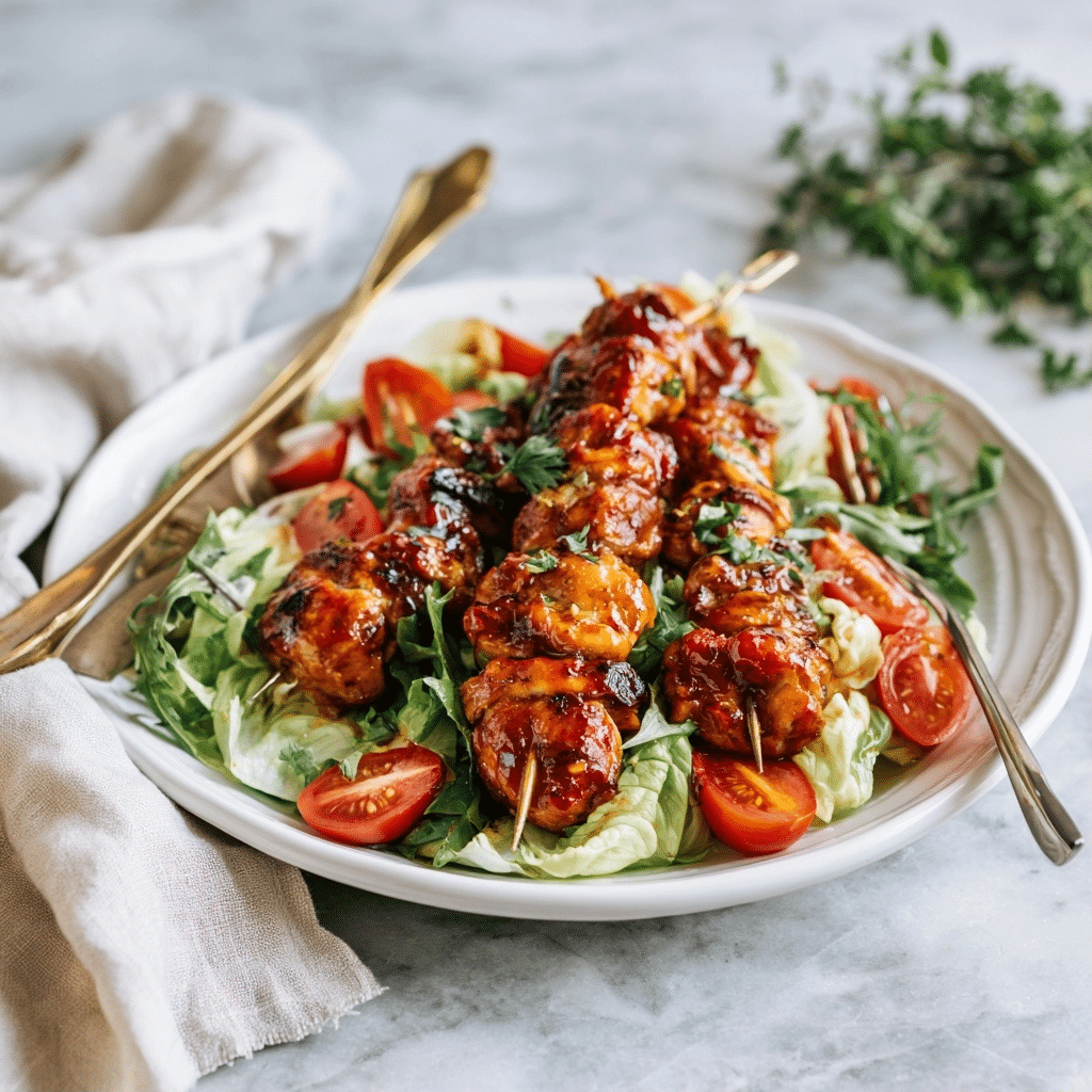 Healthy BBQ Chicken Skewer Salad: Crisp Protein-Packed Summer Meal 2 image 1781831126591