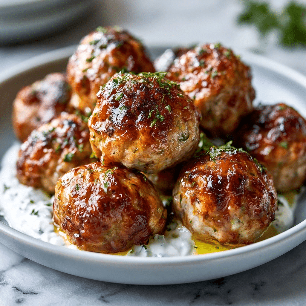 Healthy Greek Turkey Meatballs with Tzatziki: Easy Homemade Recipe 4 Healthy Greek Turkey Meatballs with Tzatziki: Easy Homemade Recipe