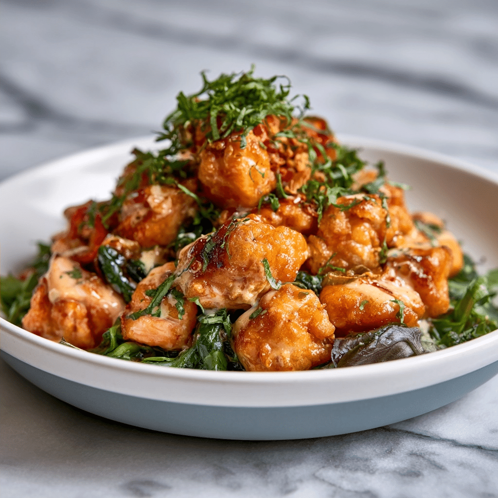 Crispy Bang Bang Salmon Bites Bowls 4 Crispy Bang Bang Salmon Bites Bowls