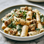 Creamy Sausage Rigatoni with Spinach 6 Creamy Sausage Rigatoni with Spinach