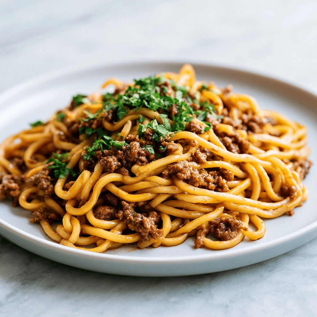 Quick Mongolian Ground Beef Noodles: Easy 30-Minute Meal 4 Quick Mongolian Ground Beef Noodles: Easy 30-Minute Meal