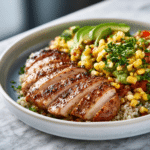 Healthy Grilled Chicken Bowls with Avocado and Corn: The Perfect Meal Prep
