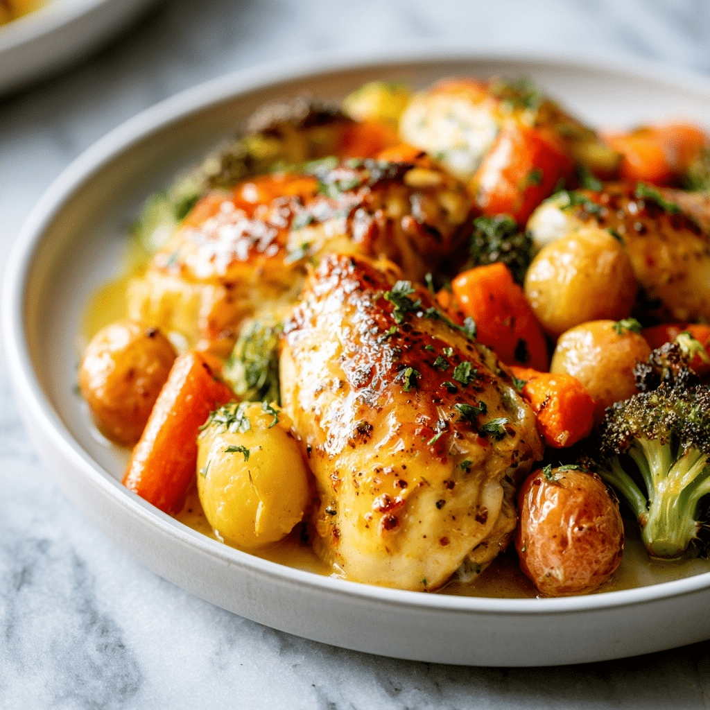 Easy Sheet Pan Honey Dijon Chicken with Veggies 4 Easy Sheet Pan Honey Dijon Chicken with Veggies