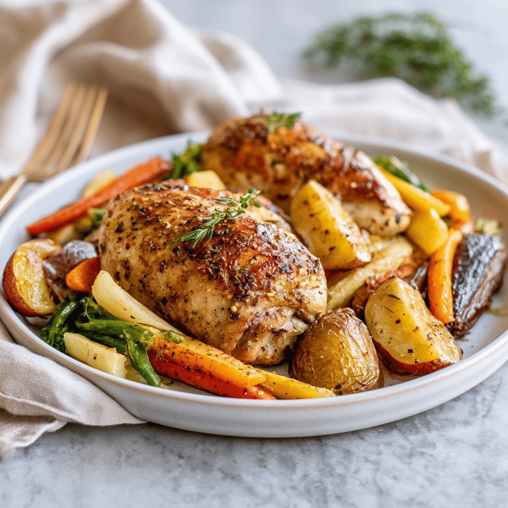 Easy Sheet Pan Honey Dijon Chicken with Veggies 5 image 1782523543529