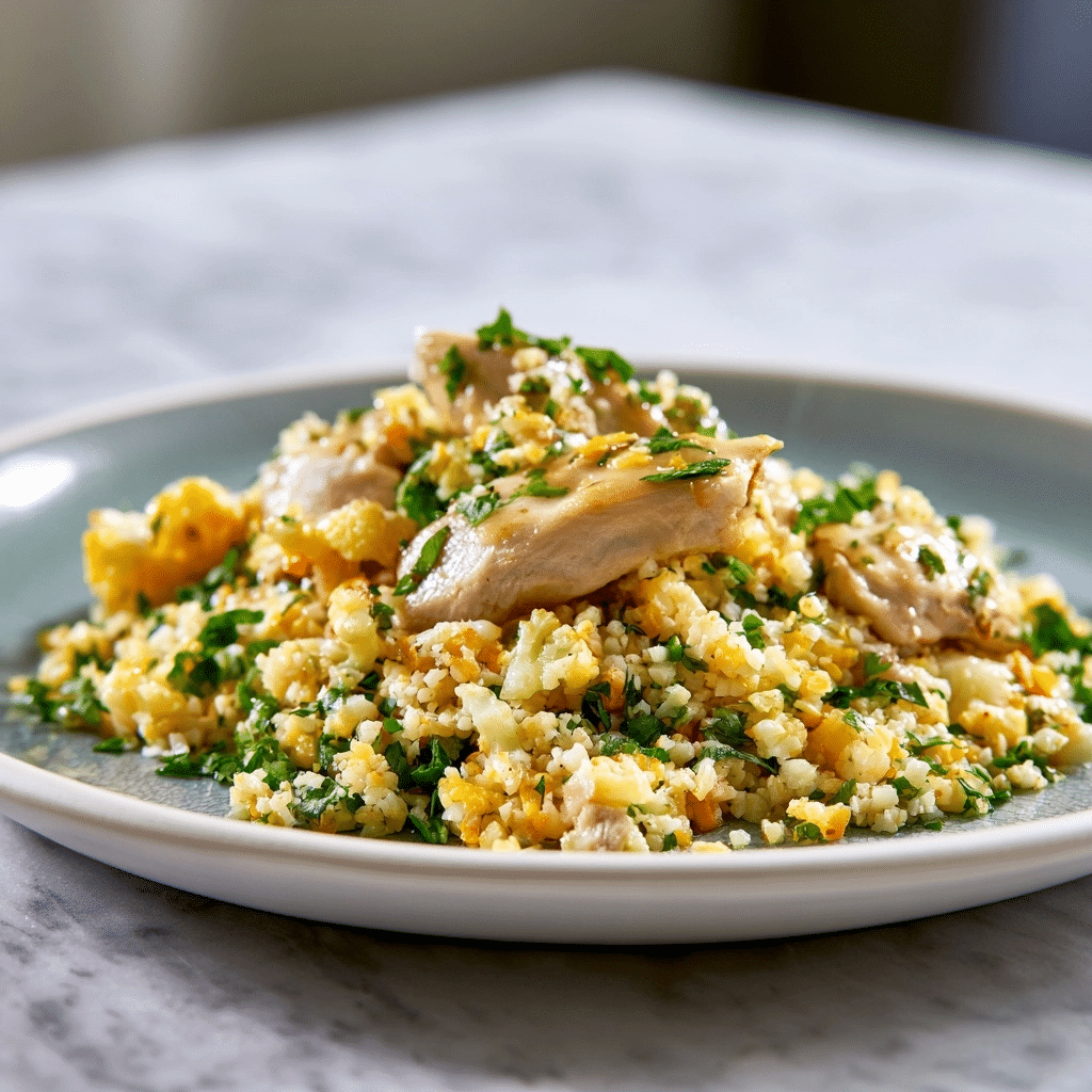 Healthy Chicken Cauliflower Rice: A Nutritious Easy Bake