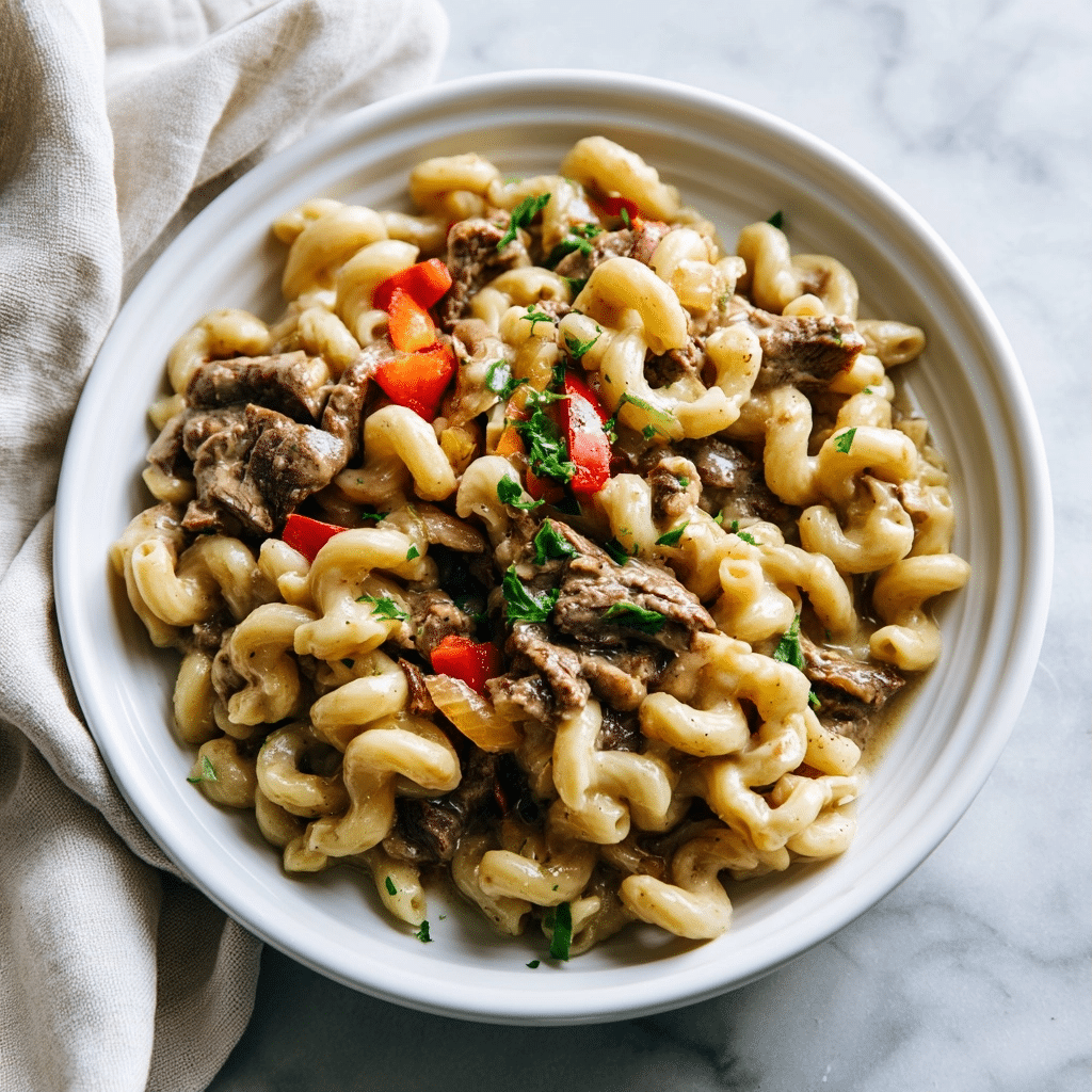 Easy High-Protein Philly Cheesesteak Mac: A Savory Meal 5 image 1782685931502