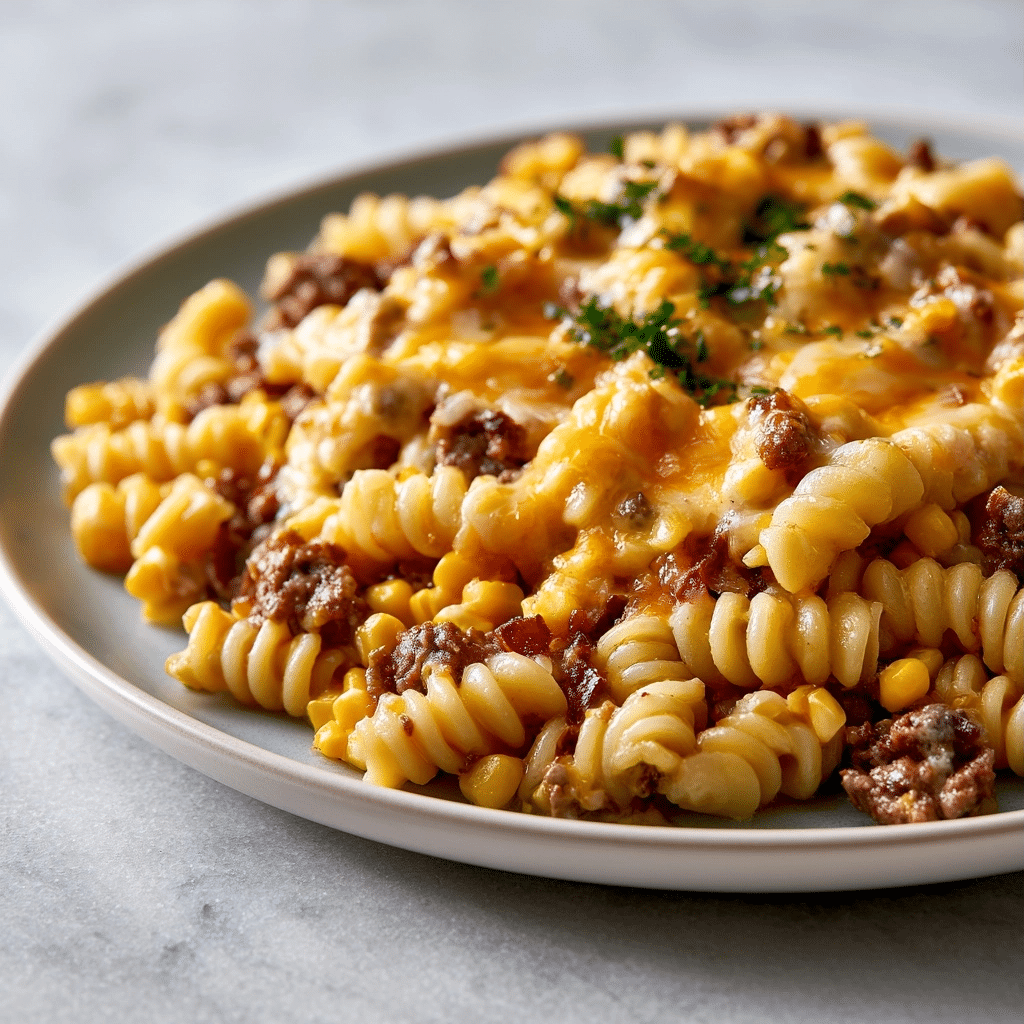 Easy Loaded Cheddar Ranch Beef and Sweet Corn Rotini Bake 4 Easy Loaded Cheddar Ranch Beef and Sweet Corn Rotini Bake