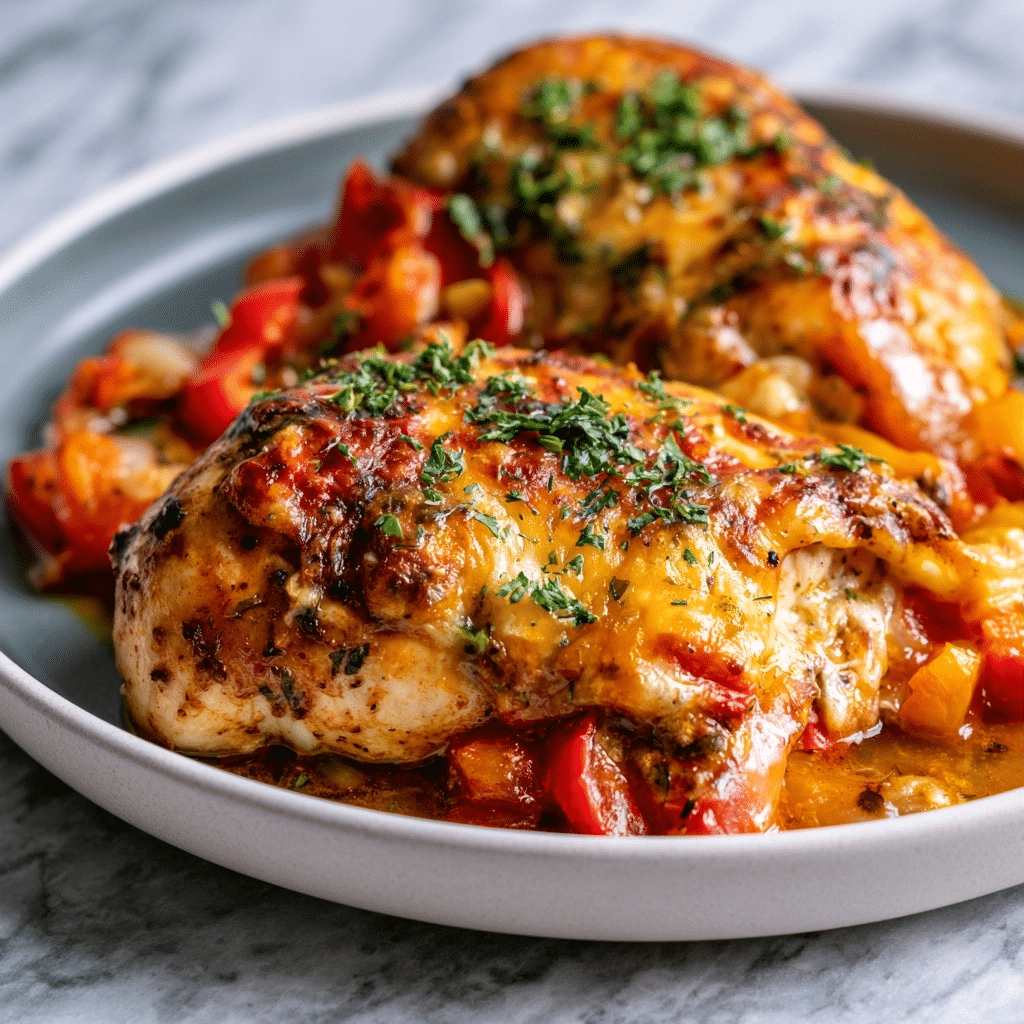 Easy Cheesy Fajita Baked Chicken: A Savory One-Pan Dinner 4 Easy Cheesy Fajita Baked Chicken: A Savory One-Pan Dinner
