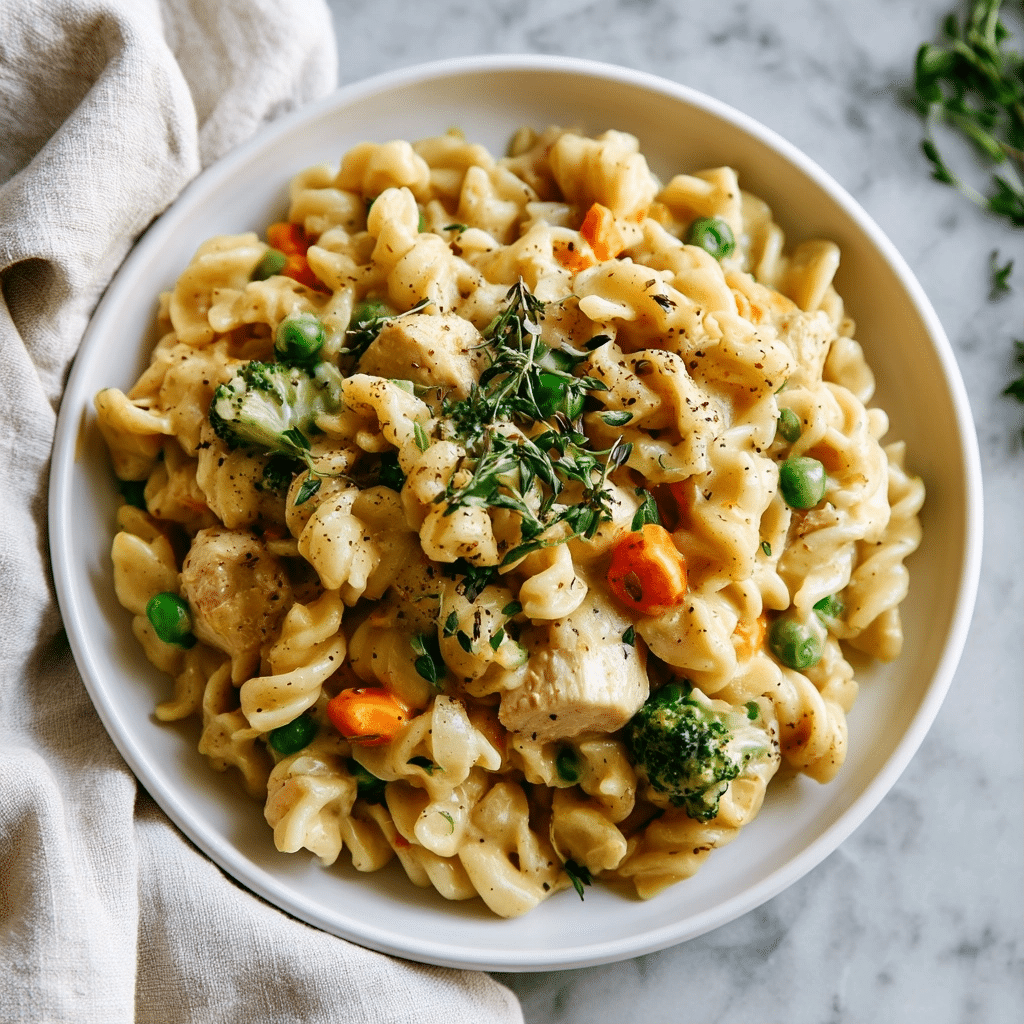 Easy Crock Pot Chicken Pot Pie Pasta: A Creamy Comfort 5 image 1782860489981