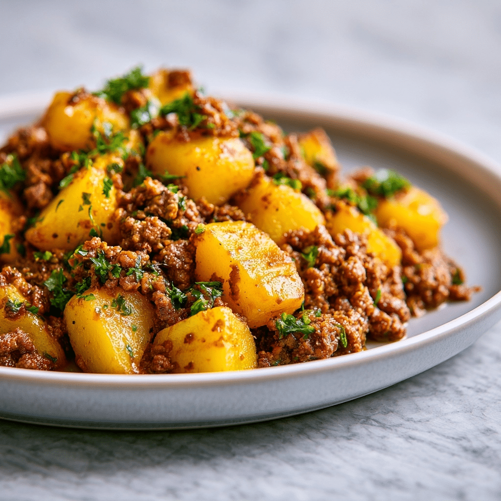 Simple Aloo Keema: Ground Meat with Potatoes Recipe 4 Simple Aloo Keema: Ground Meat with Potatoes Recipe
