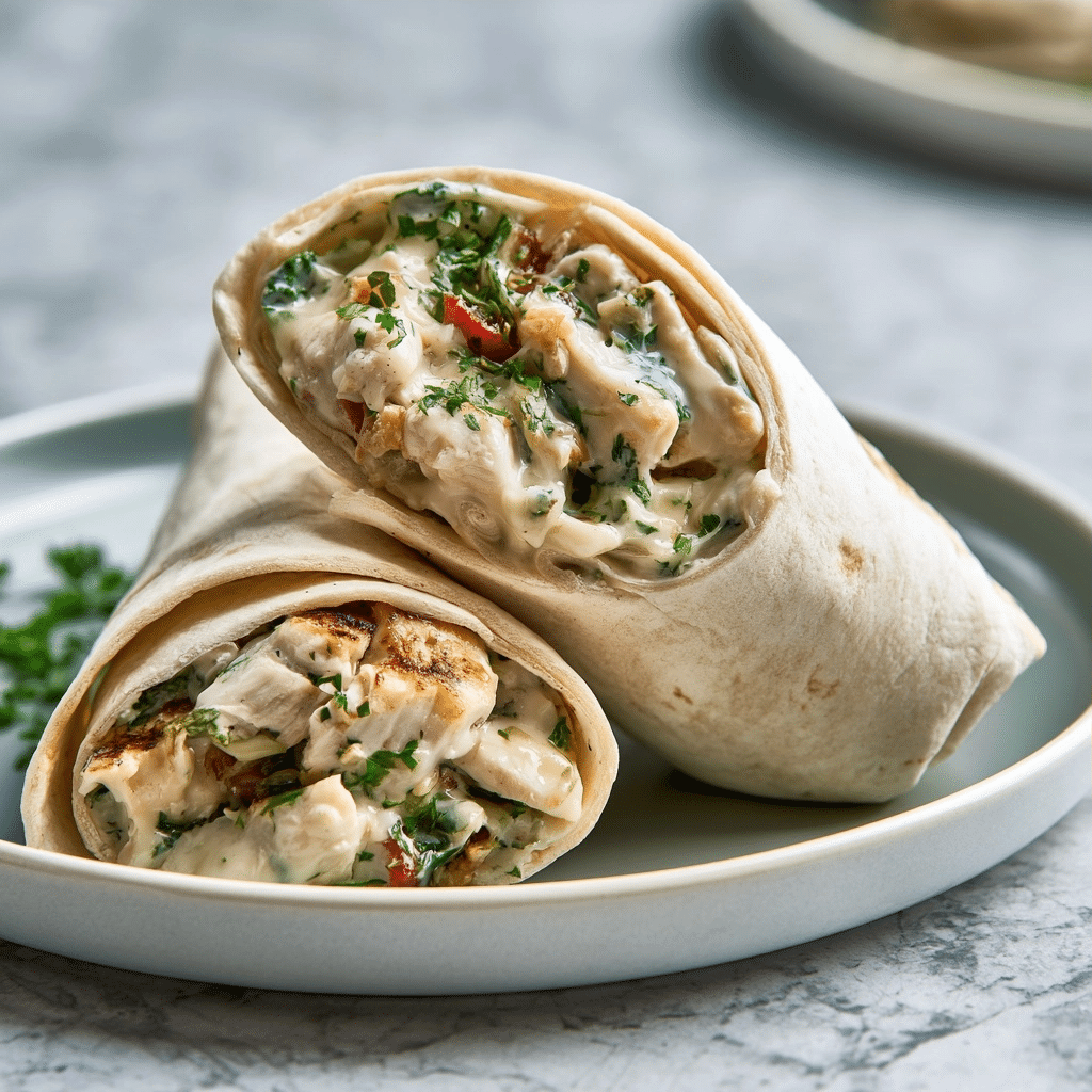 Easy Low Carb Cheesy Garlic Chicken Wraps: A Quick Dinner