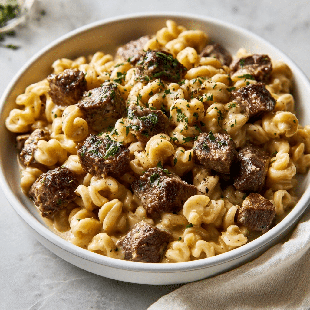 Creamy Garlic Butter Steak Bites with Pasta: Simple Dinner 5 image 1783127016435