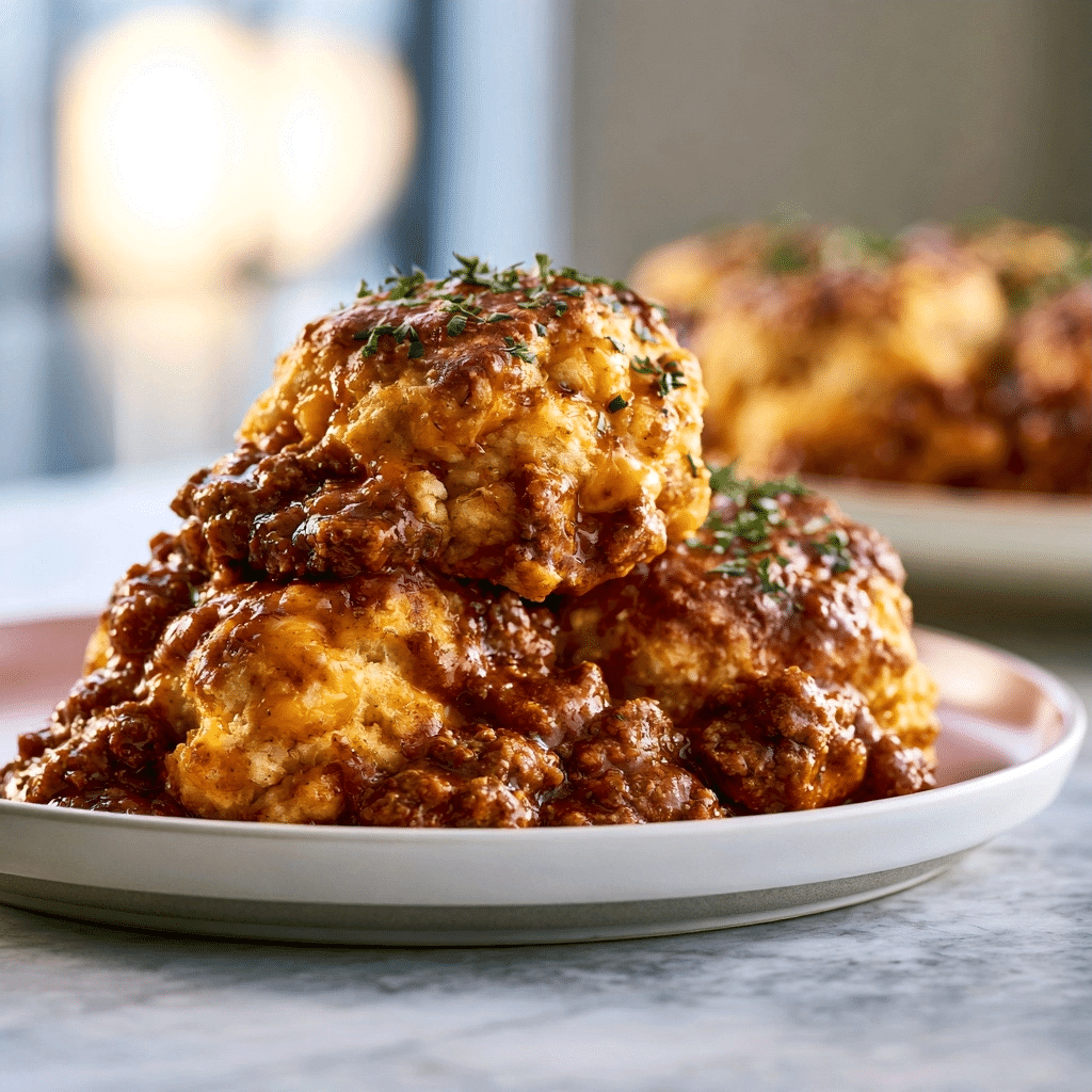 Perfect Sloppy Joe Cheddar Bay Biscuit Casserole: Easy Bake