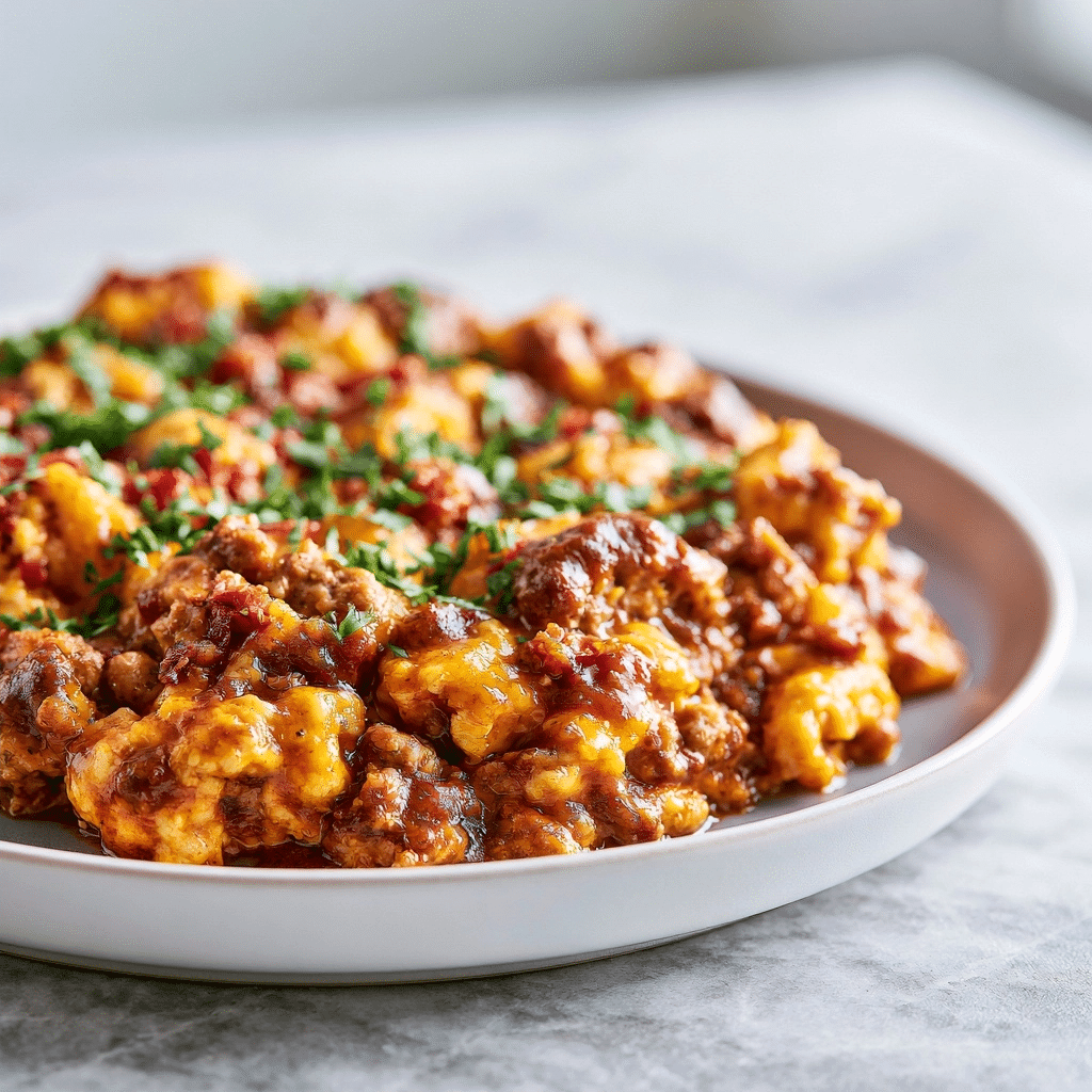 Healthy High Protein Ground Turkey Cheeseburger Casserole
