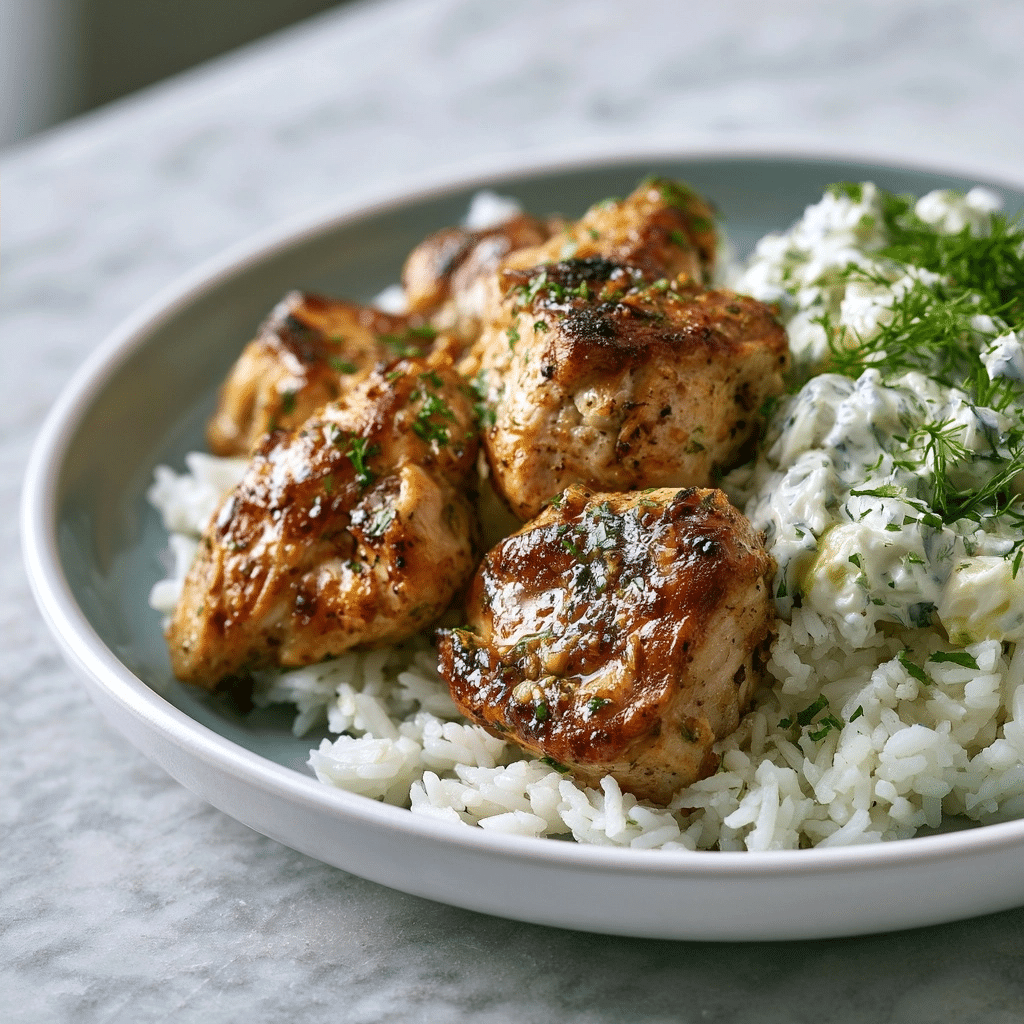 Delicious High-Protein Chicken Tzatziki and Rice: A Healthy Meal
