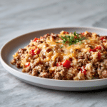 Simple Cheesy Ground Beef and Rice Casserole: Comfort Food