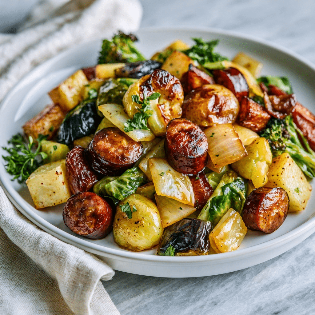 Easy One-Pan Honey Garlic Kielbasa & Veggies: Simple Dinner 5 image 1784478680916
