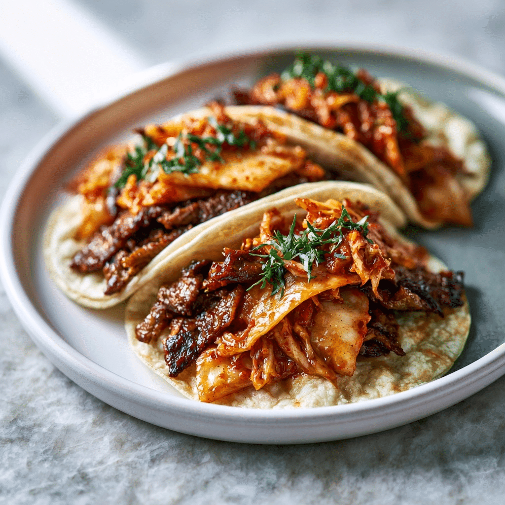 Easy Korean BBQ Tacos with Quick Kimchi: A Flavor Fusion 4 Easy Korean BBQ Tacos with Quick Kimchi: A Flavor Fusion
