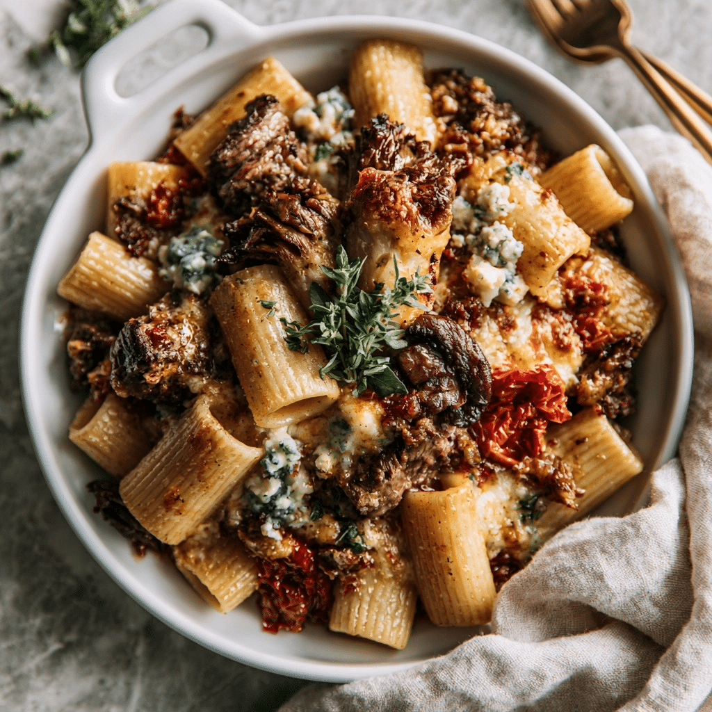 Easy Steak & Blue Cheese Rigatoni Bake: A Gourmet Meal 2 image 1784662373771