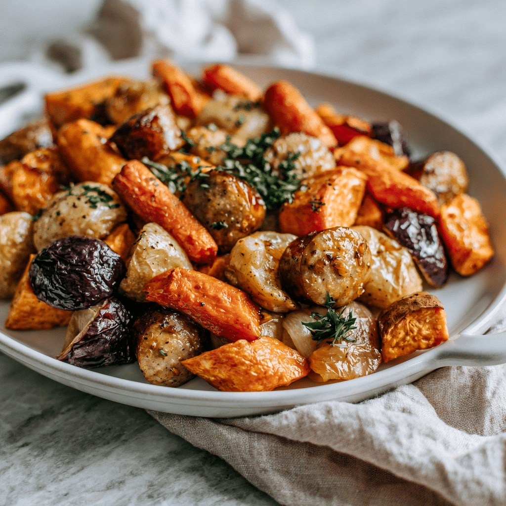 Easy Honey Garlic Sausage and Sweet Potato Sheet Pan: Dinner 2 image 1784683796046