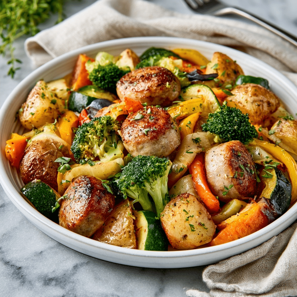 Healthy Air Fryer Chicken Sausage and Veggies: Perfect Dinner 5 image 1784683836315