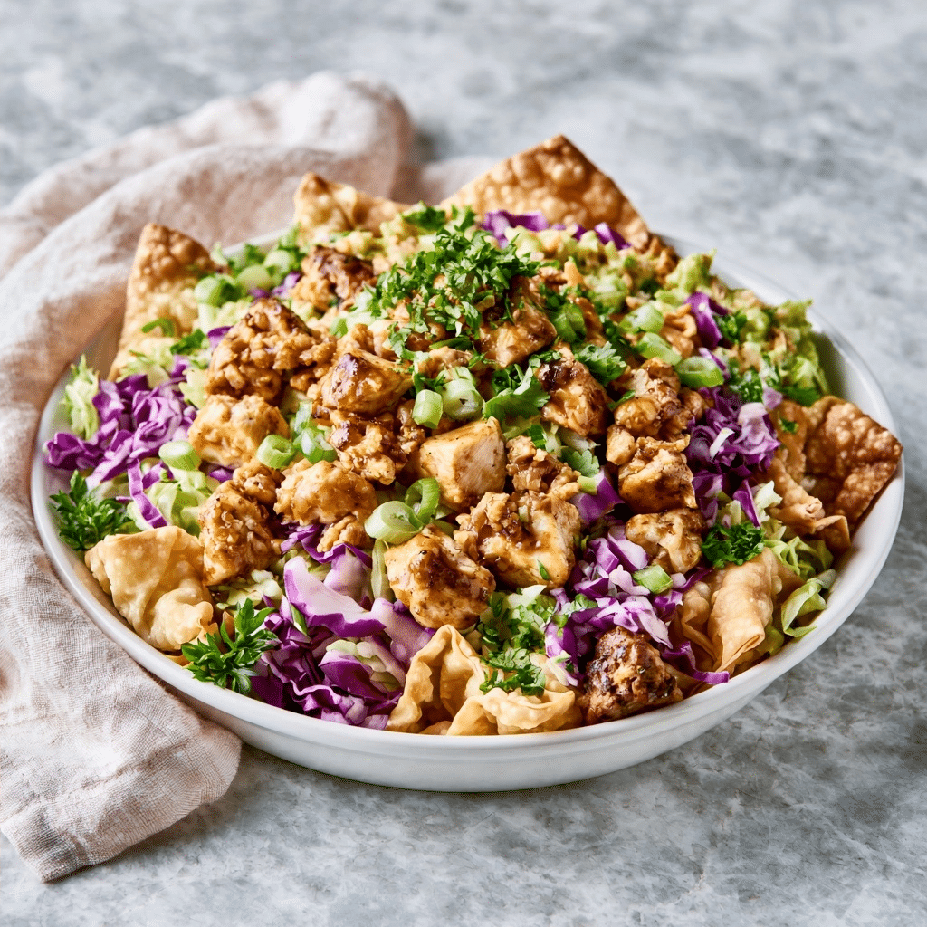 Easy Chicken Wonton Taco Bowl: A Quick and Crispy Delight 5 image 1784683921528