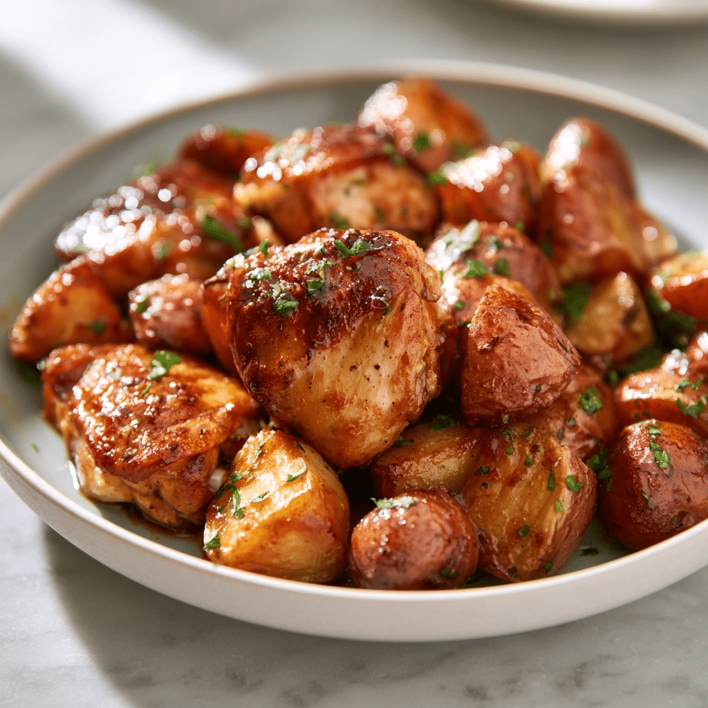 Easy One-Pan Cowboy Garlic Chicken & Potatoes: A Hearty Meal