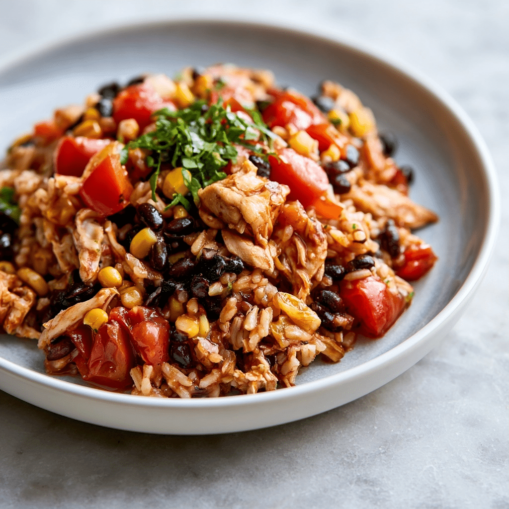 Easy Slow Cooker Chicken Burrito Bowl: The Healthy Dinner Fix 4 Easy Slow Cooker Chicken Burrito Bowl: The Healthy Dinner Fix