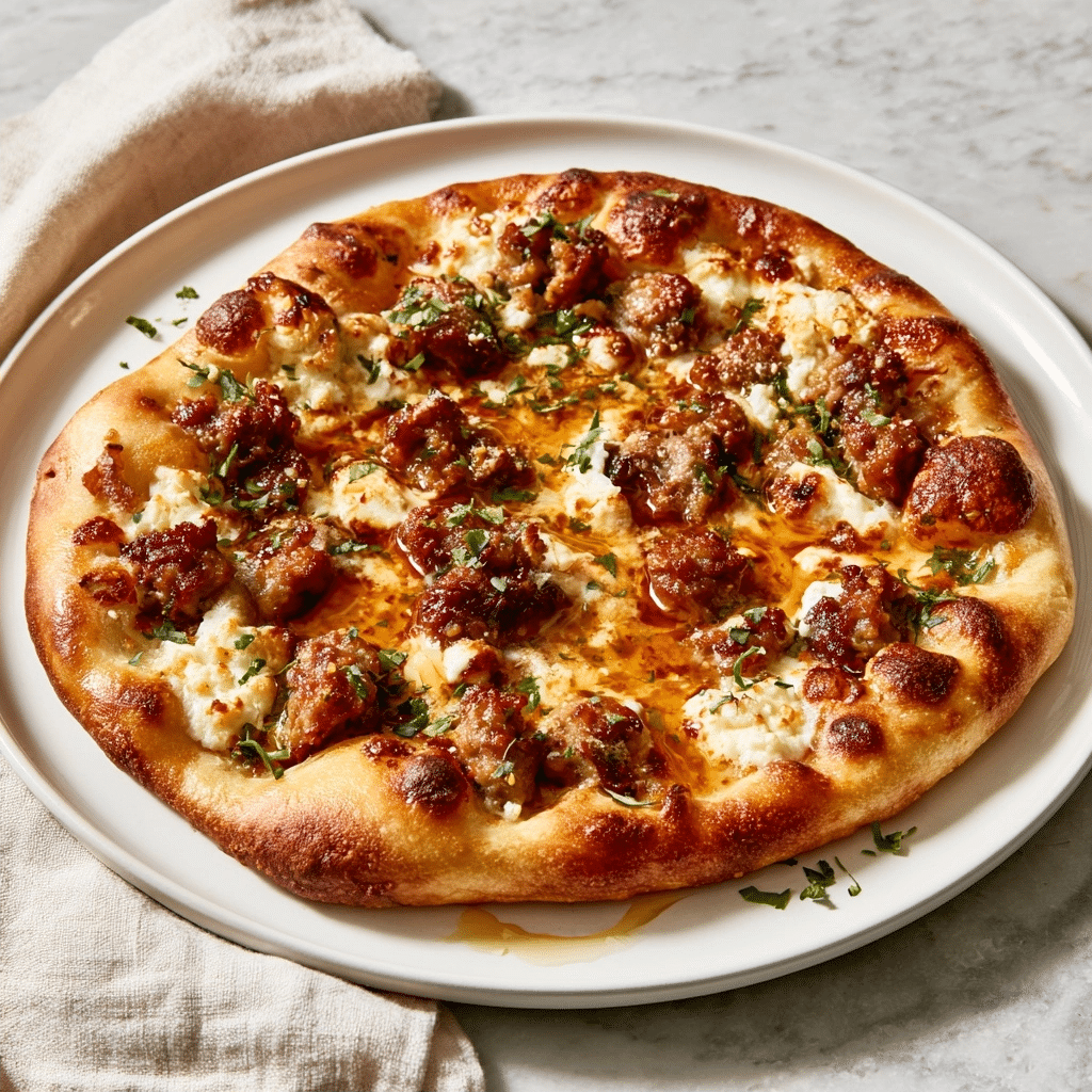 Perfect Sausage Ricotta Honey Hot Pizza: A Sweet Heat Treat 5 image 1785027795343