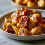 Simple Kielbasa Sausage Cheesy Potato Casserole