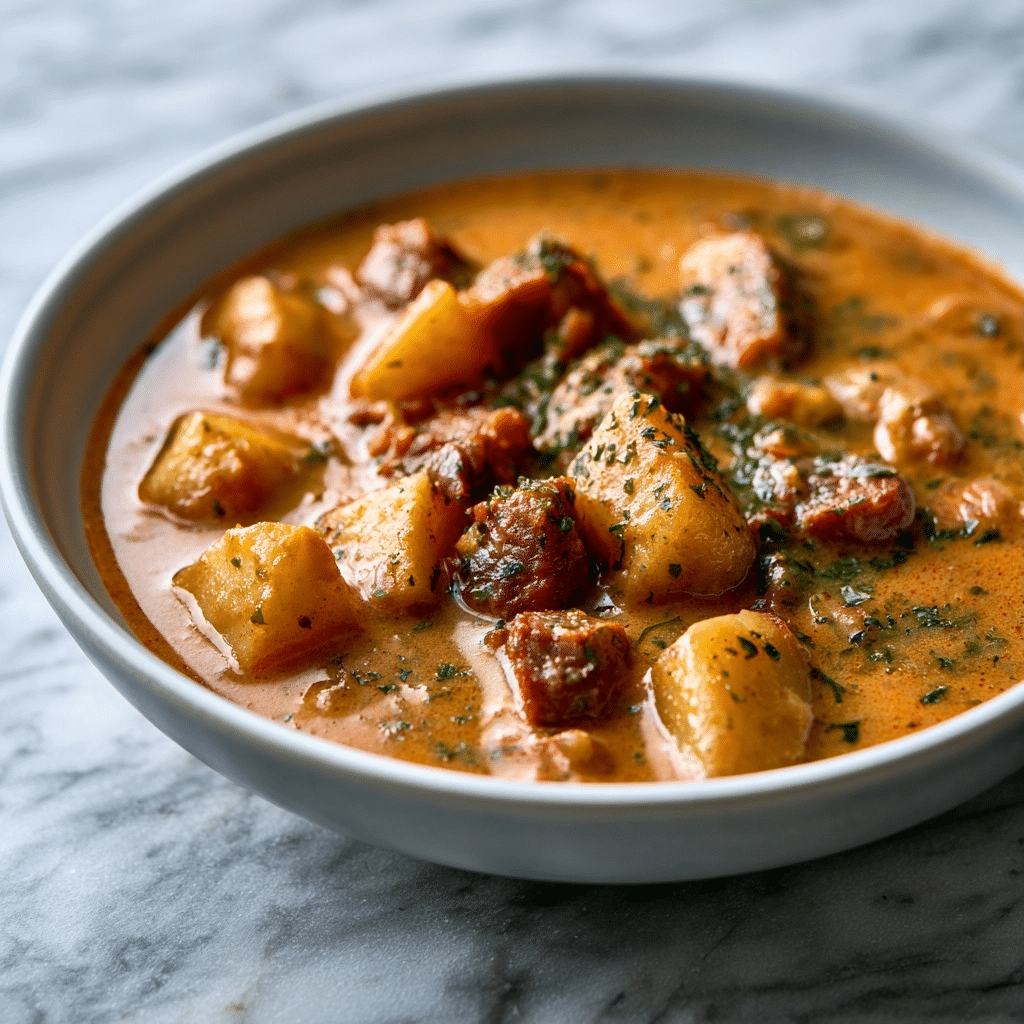 Easy Spanish Potato Soup with Chorizo: A Comforting Recipe