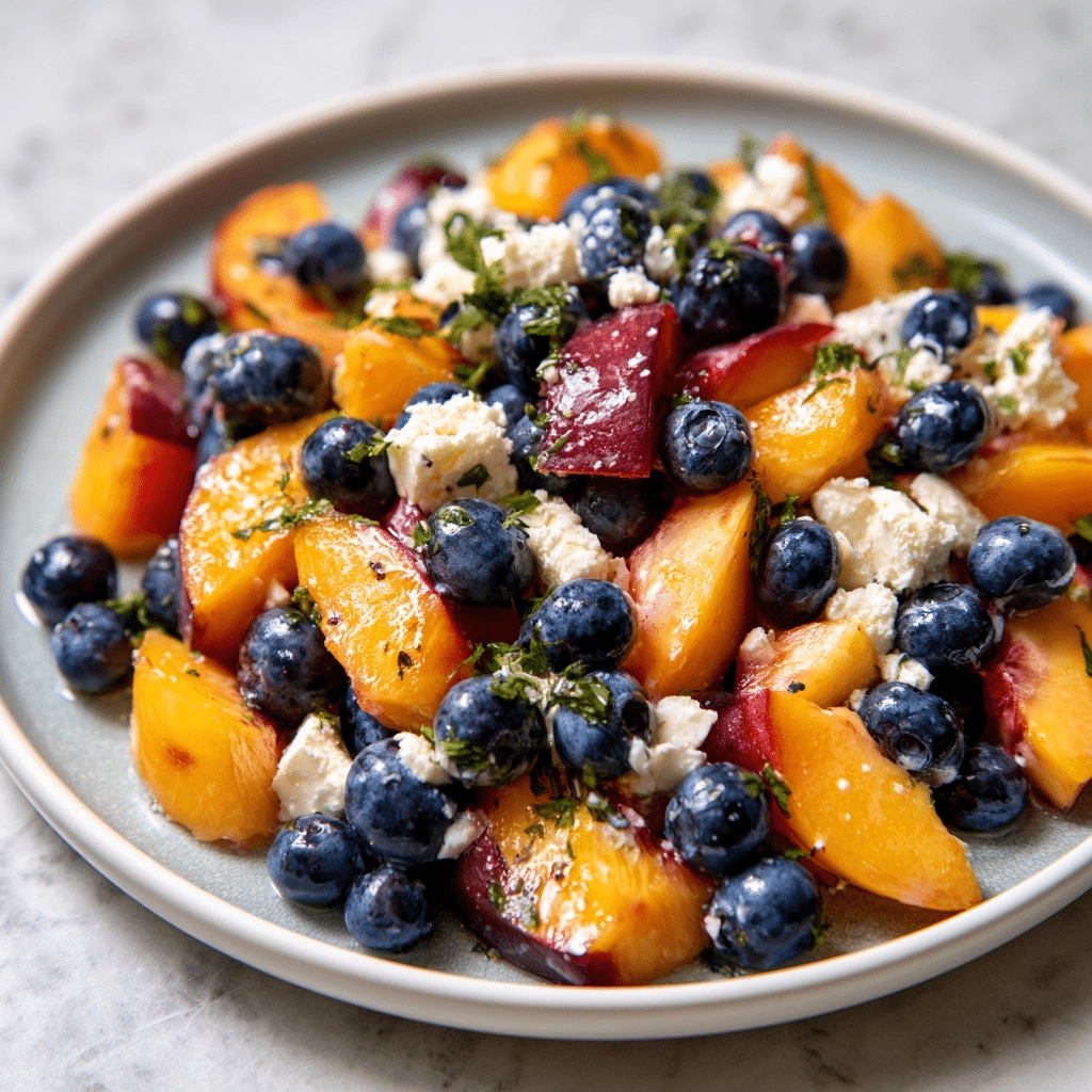Healthy Blueberry Peach Feta Salad: A Refreshing Summer Dish