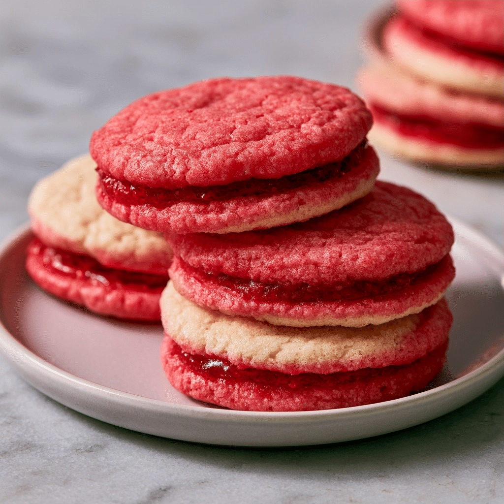 Perfect Soft Strawberry Cake Mix Sandwich Cookies: Easy Recipe