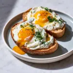 Simple Smashed Egg Toasts with Herby Lemon Yogurt