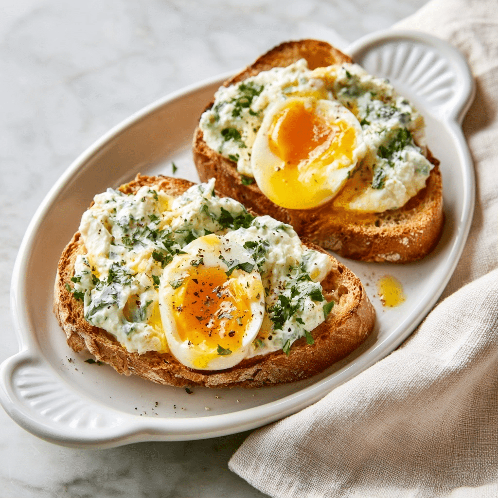 Simple Smashed Egg Toasts with Herby Lemon Yogurt 5 image 1785979750199