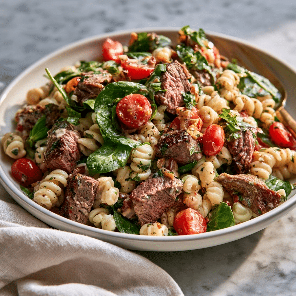 Easy Crispy Creamy Steak Pasta Salad: A Perfect Meal 5 image 1786236697756