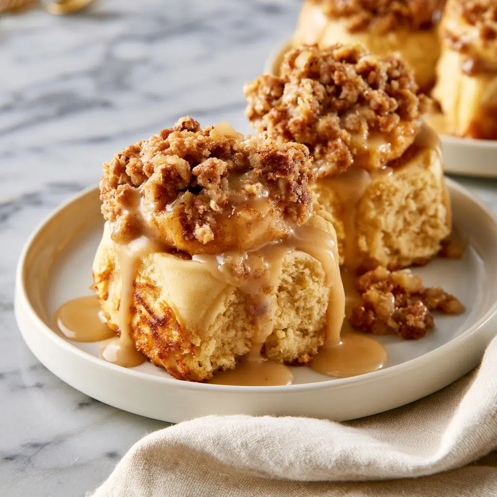 Delicious Apple Cheesecake Buns with a Crumble Topping and Sweet Glaze 2 image 1787329788936