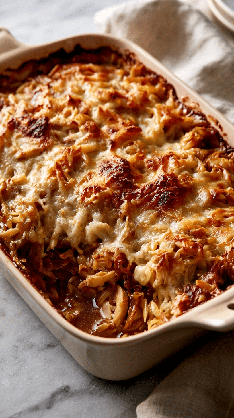 Simple French Onion Chicken Orzo Casserole: Comforting Recipe 4 image 1787792713305